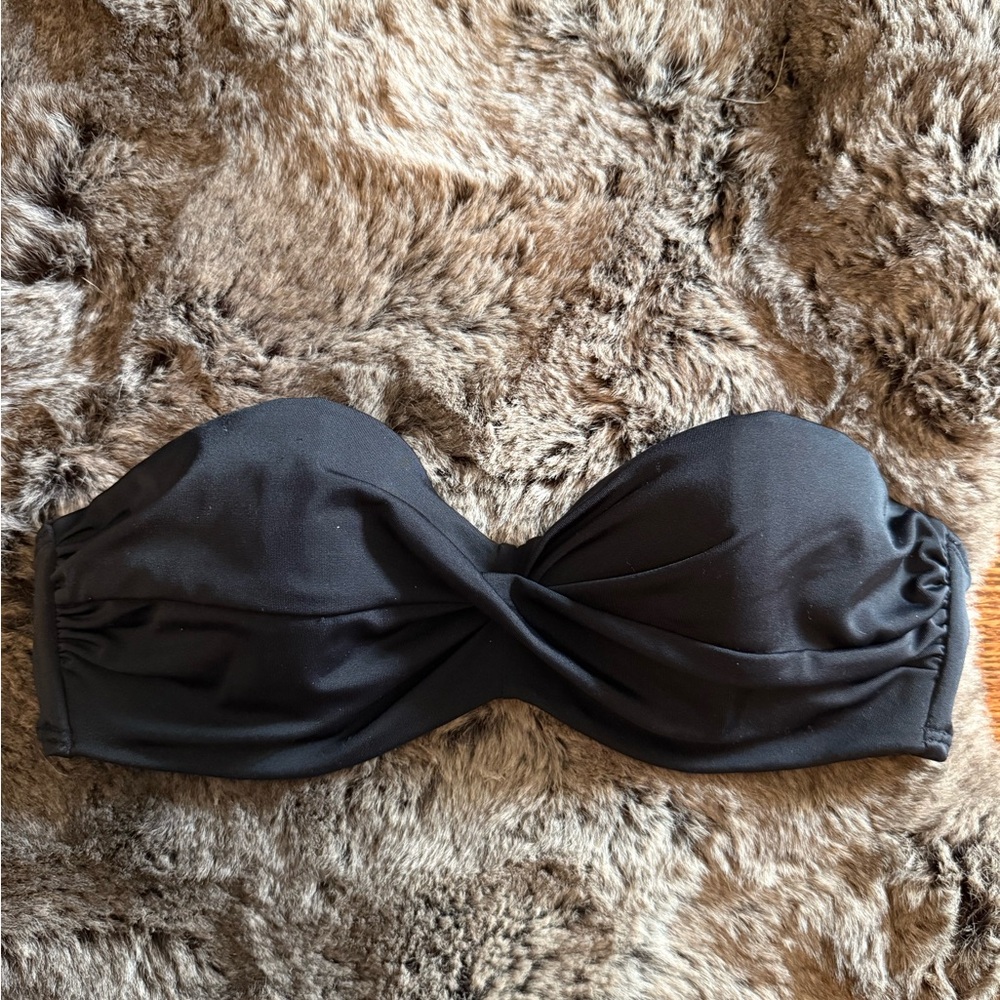 Victoria's Secret Black Twist Bandeau Bikini Top